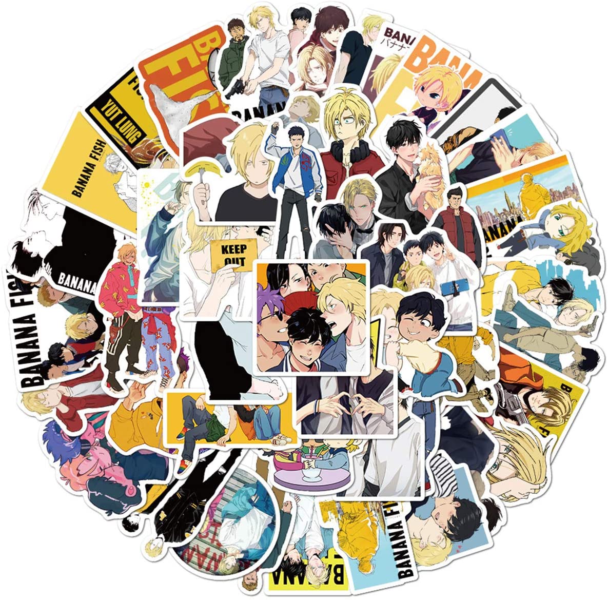 Anime Banana Fish Stickers Label Luggage Laptop DIY Die Cut Stickers