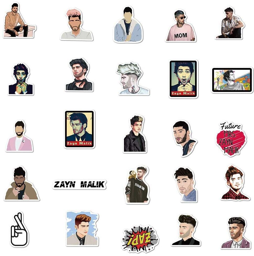 Singer Zayn Malik Stickers Waterproof Laptop Skateboard Die Cut Sticker