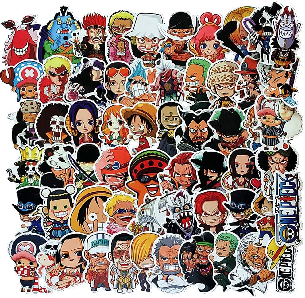 Aesthetic One Piece Anime Stickers Waterproof for Laptops