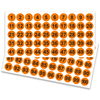 1-100 Round Colored Labels 1 Inch Self Adhesive Vinyl Number Decals For Office Inventory Storage Bins Consecutive Number Sticker