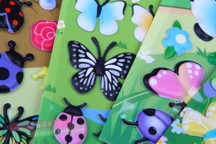 Pva Foam Colorful Butterfly Decal Puffy Stickers 3d Butteefly Puffy Stickers for School Projects & Decoration