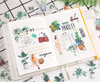 Decorative Stickers Forest Animal Plant Flowers Vintage Series Scrapbooking