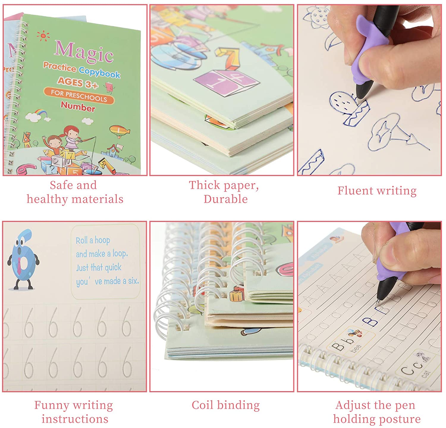 Magic Practice Copybook Kids Reusable Calligraphy Book Handwriting