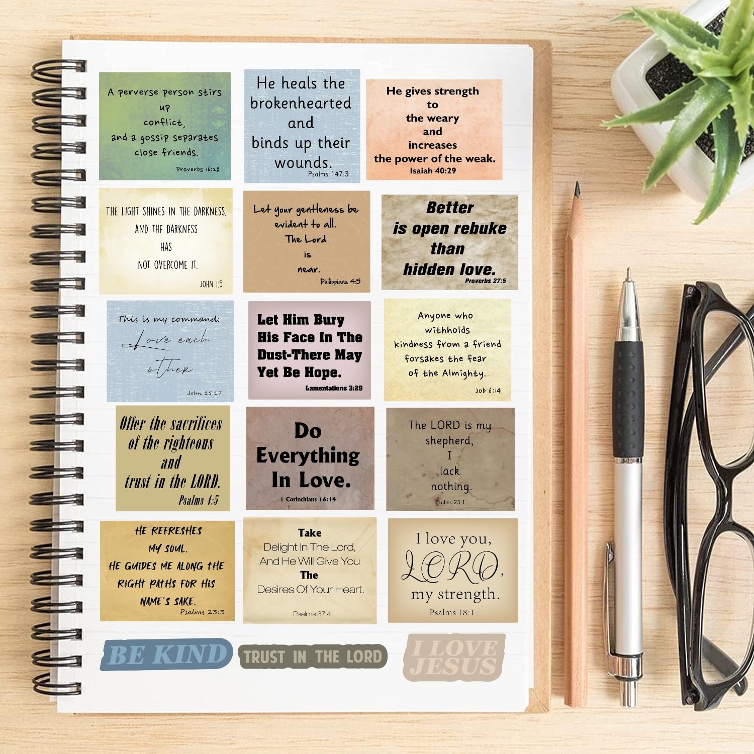 Vintage Bible Verse Bible Quote Sticker for Journal Planner