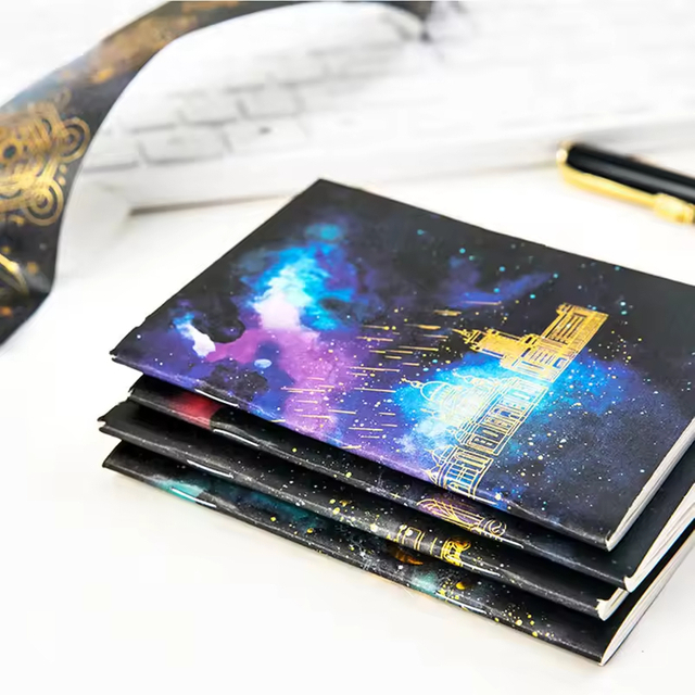 Creative Colorful Star Saddle Stitching Writing Note Book Custom