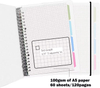 A5 Graph Grid Paper Clear Cover Notebook with Loose Leaf Binder Divider Custom Note Book