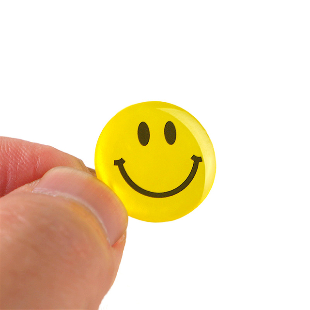 Custom 3D Epoxy Resin Dome Clear Smiling Face Decorative Resin Sticker
