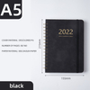 2022 Daily Calendar Planner Notebook PU Leather Bound Spiral Notebook