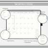 Jan - Dec 2025 Weekly Monthly Pocket Planner Calendar with Pen Loop, Back Pocket & Elastic Closure