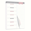 Weekly Meal Planning Pad with Grocery List 60 Sheets Tear-Off Menu Planner, Hardcover Paper Cover Personal Organizer