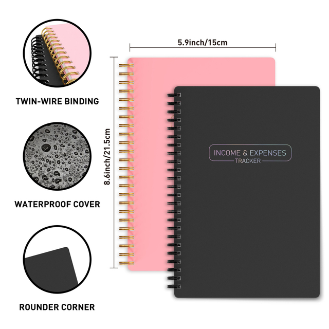 Income And Expense Tracker Notebook For Better Money Management - Bookkeeping Record Book