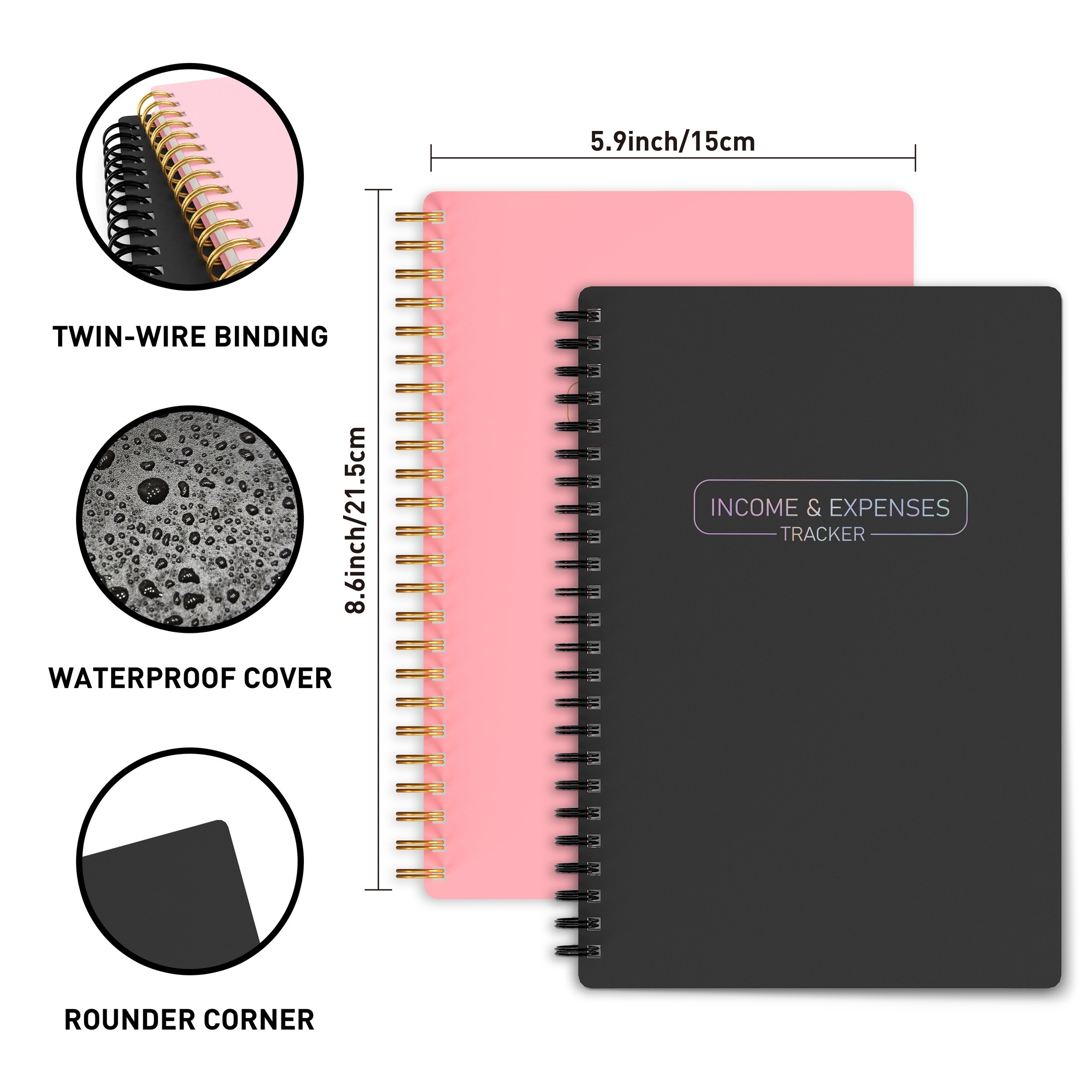 Income And Expense Tracker Notebook For Better Money Management - Bookkeeping Record Book