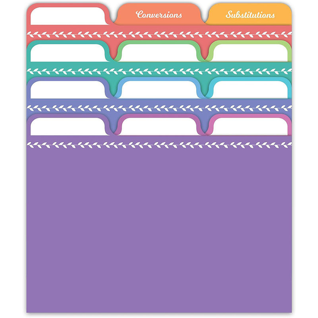 24 Recipe Card Dividers 4 X 6 Inches Index Card Dividers with Floral Pattern 1/3 Cut Tabbed Note Cards Helps Organize Recipe Box