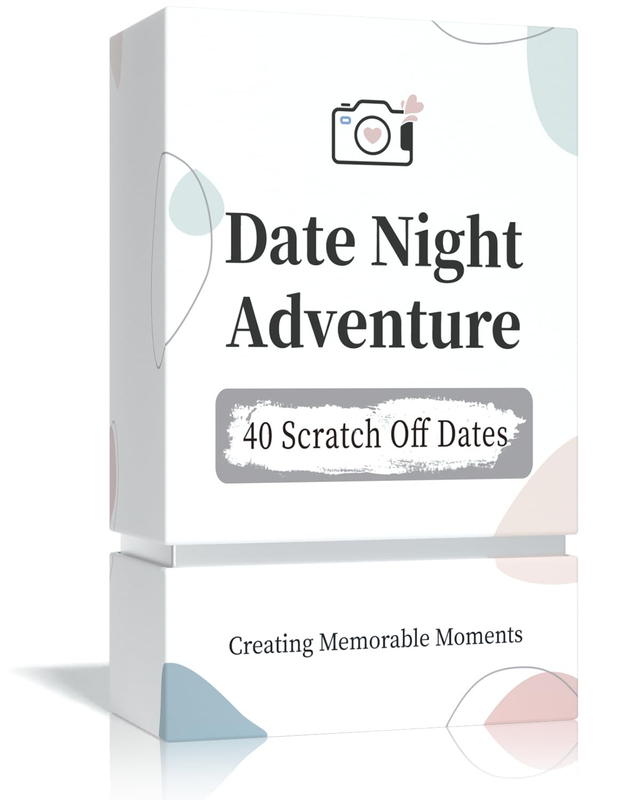40 Date Ideas Card Games for Couples Date Night Unique Date Deck Scratch Off Cards, Gifts for Boyfriend 