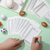 100 No-Repeat Baseball Boxing Soccer Football Strip Cards Playing Scratch Off Cards for Super Football Party Favor