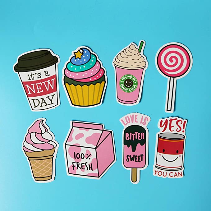 Custumized Logo Self Adhesive Vinyl Stickers Printing for Bicycle Diary Girls Motorcycle Phone Custom Decorative Lovely Sticker
