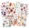 Decorative Color Custom Scratch Transfer Stickers Flower Planner Plant Rub-on Decal Sticker Logo Interior Diary Notebook Home