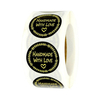 Adhesive Custom Logo Round Label 500pc Black Cake Box Thank You Stickers 2 inch Decorations Wedding Handmade with Love Decals