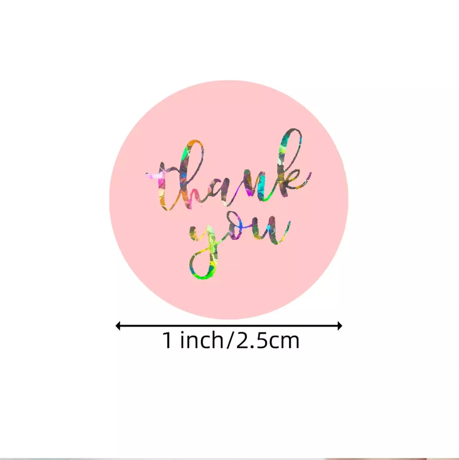 Custom Printed Adhesive Stationery Sticker Laser Thank You Paper Labels for Packaging Water Bottles Gifts Sealing Envelopes 