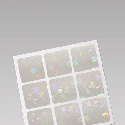 Custom Logo Pattern Design Laser Holographic Sticker Decals Beautiful Glitter Decoration Label Stickers Waterproof Printing