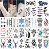 Black Flower Star Letter Animals Tattoo Sticker Waterproof Temporary Custom Design Logo for Girls Kids Women Man Chest Back Leg