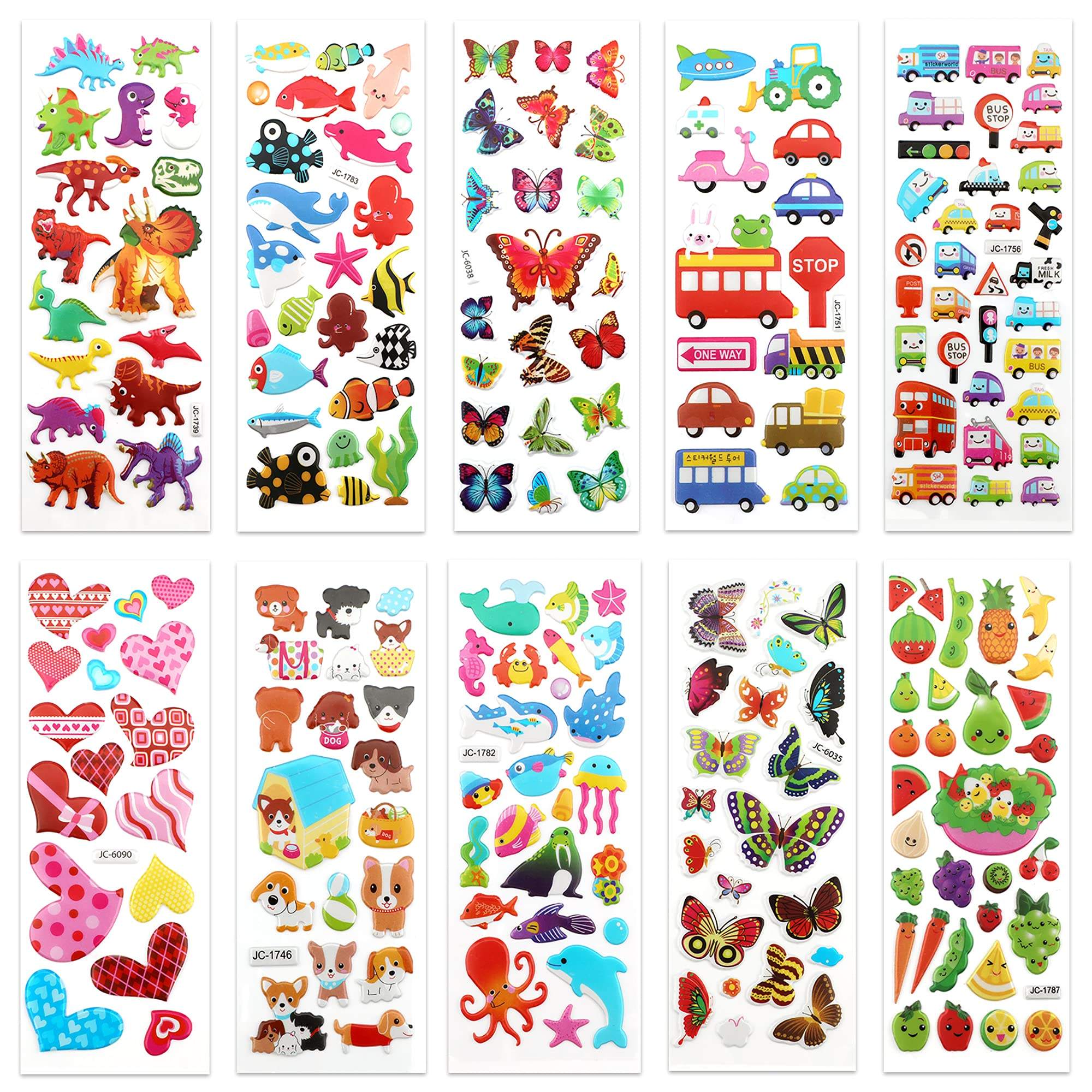 Non-toxic 3D Pe Wall Stickers Animal Puffy Sticker Custom Cartoon Cute Foam Sticker