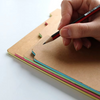 A5 Study Notebooks Kraft Tabbed Notebook Work Journal Colored Paper Note book With Tabs, Divider Tab Notebook