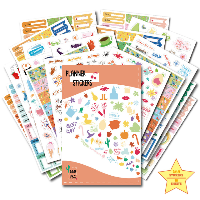Vintage Seasonal Planner Sticker Sheets, Custom Sticker Pages for Planner