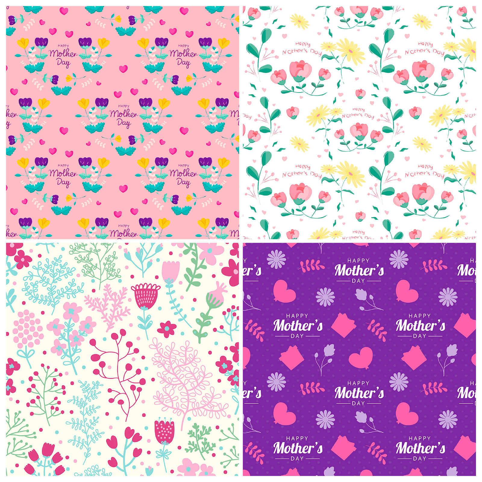 6x6in Mother's Day Pattern Scrapbook Paper Pads Scrapbook Premium Specialty Paper 15*15cm for DIY Background Card Making