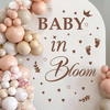 Baby in Bloom Baby Shower Backdrop Large Decals Decorations Gender Reveal Girl Or Boy Vinyl Decal Stickers