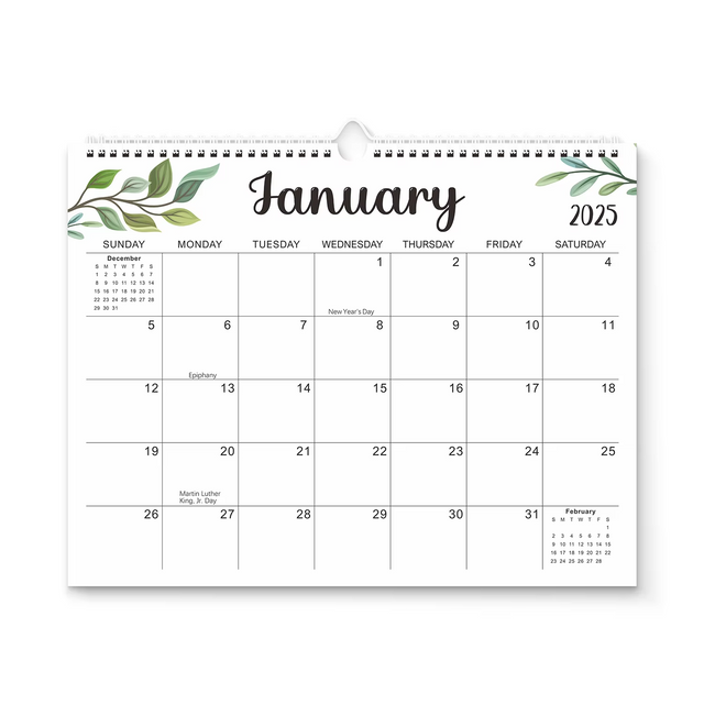 2025 Wall Calendar Custom Printing Advent Monthly Desk Table Calendar with Large Blank Blocks