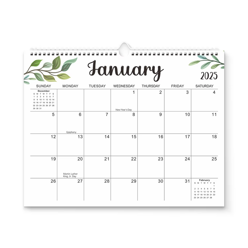 2025 Wall Calendar Custom Printing Advent Monthly Desk Table Calendar with Large Blank Blocks