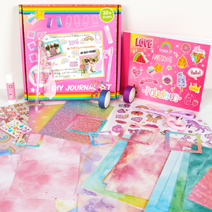 2025 DIY Journaling Set for Girls Gold Journal Kits Teenage 8-12 Scrapbook Kit Pink Cute Journal Diary Notebook Gift