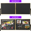 DIY Kraft 11.5 X 8.5 Inches Bow Tie Casement Scrapbook Photo Album with Accessories Photo Cover Scrap Book Scrapbooking Kit