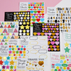 Gold Foil Letters Stars Heart Shape Custom Pattern Stickers