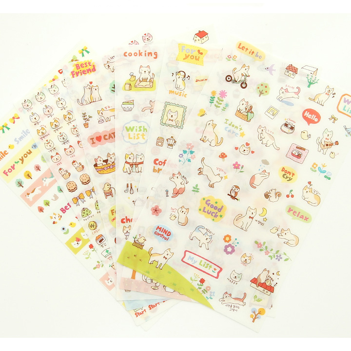 Cute Rabbit Cartoon Animals Kiss Cut Customized PVC Stickers
