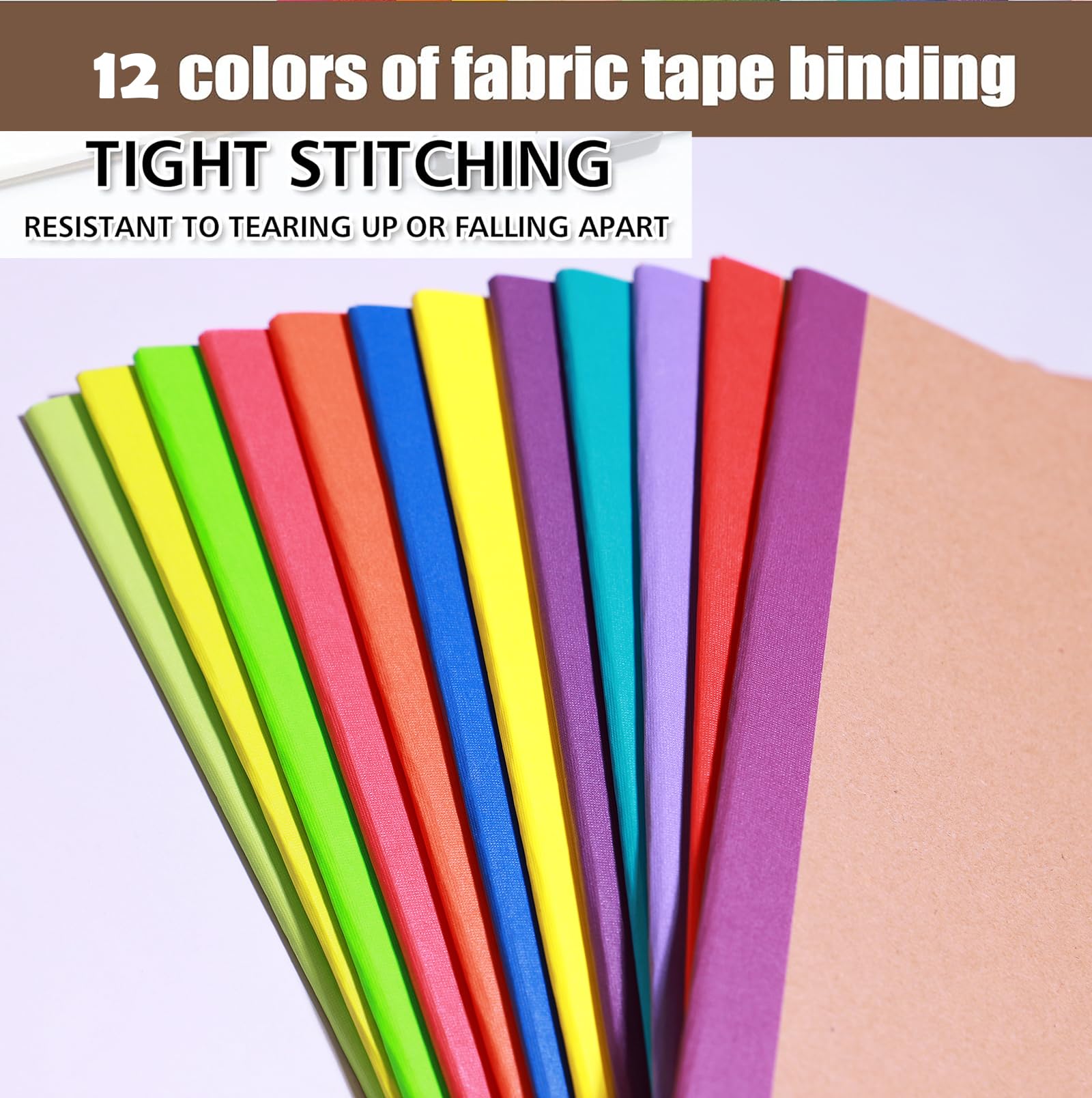 Colored Edges School Notbook for Students, Sturdy Durable Kraft Cover Exercise Book Notebooks for Primary