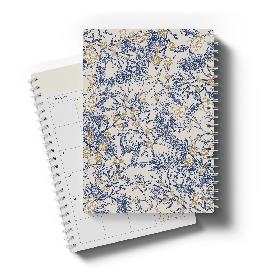 2025 Yearly Planner Custom Logo & Size Luxury Artistic Daily Weekly Monthly Hardcover Strong Binding Thick Paper Journal Dairy