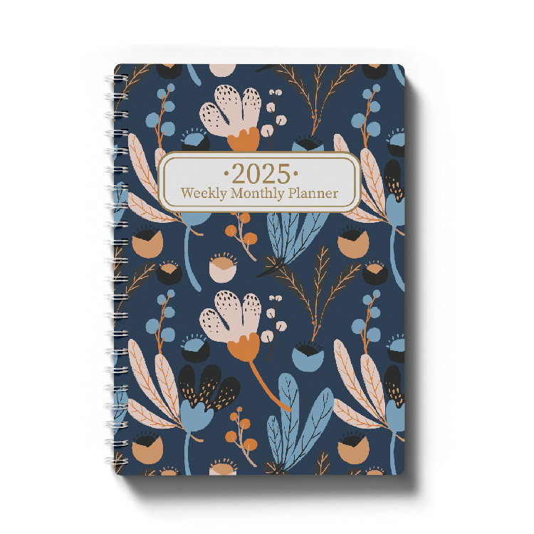 Dated Planner And Calendar Start Sunday Ruled Weekly And Monthly Jan. 2025 - Dec. 2025 Spiral Notebooks