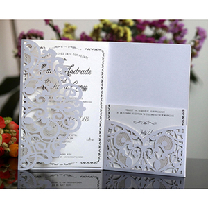 Elegant Laser Cut Wedding Invitation Card Greeting Cards Decor Party Supplies