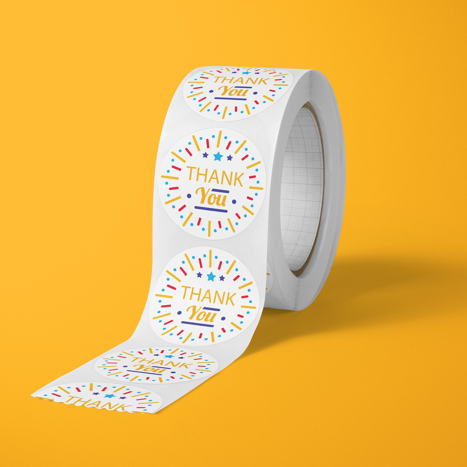 1.5 Inch 500Pcs Label Thank You Stickers Waterproof for Small Business