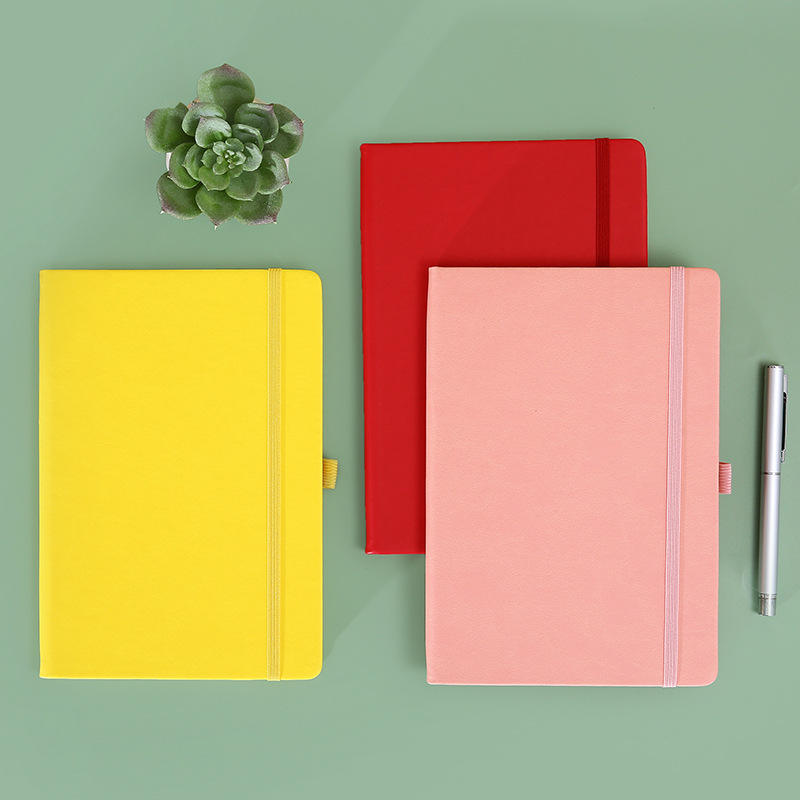 PU Leather Notebook A5 Hardcover Lined Paper Journal with Pen Holder for Daily Work Notes