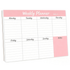 MW-510 Weekly Planner Pad Pink To Do List Notepad for Work & Home