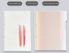 MW-611 Wholesale Loose Leaf Notebook Transparent PP Cover School Office Journal