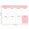 MW-510 Weekly Planner Pad Pink To Do List Notepad for Work & Home